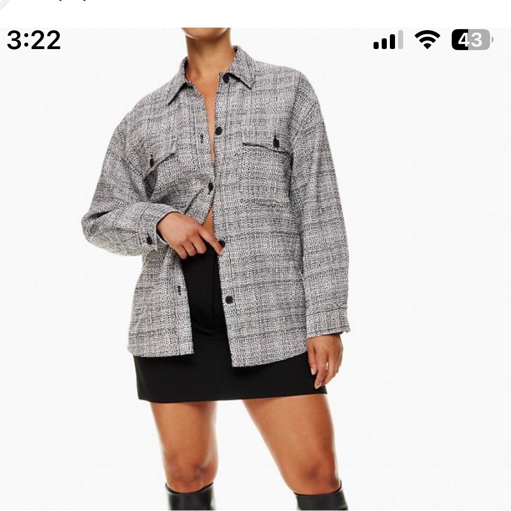 NWT Aritzia Babaton Joan Shirt Jacket (Shacket) Oversized
